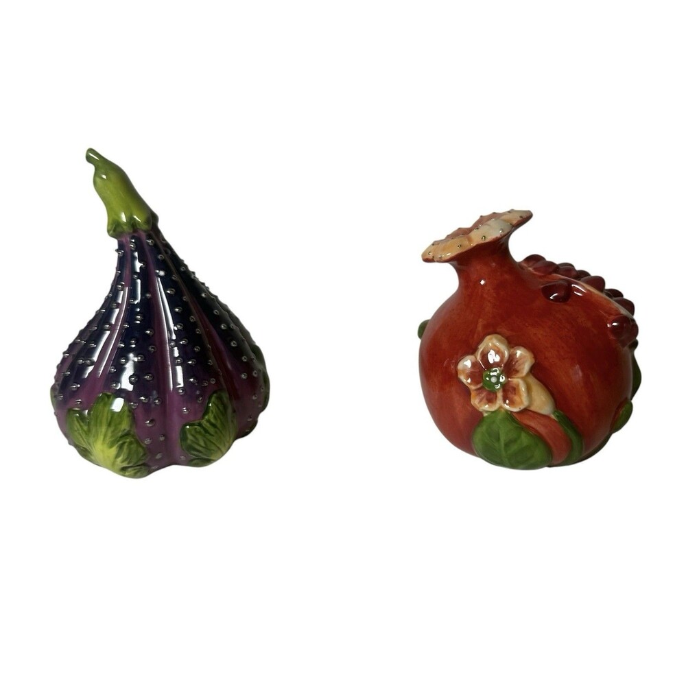 Blue Sky Fig and Pomegranate Salt Pepper Shakers